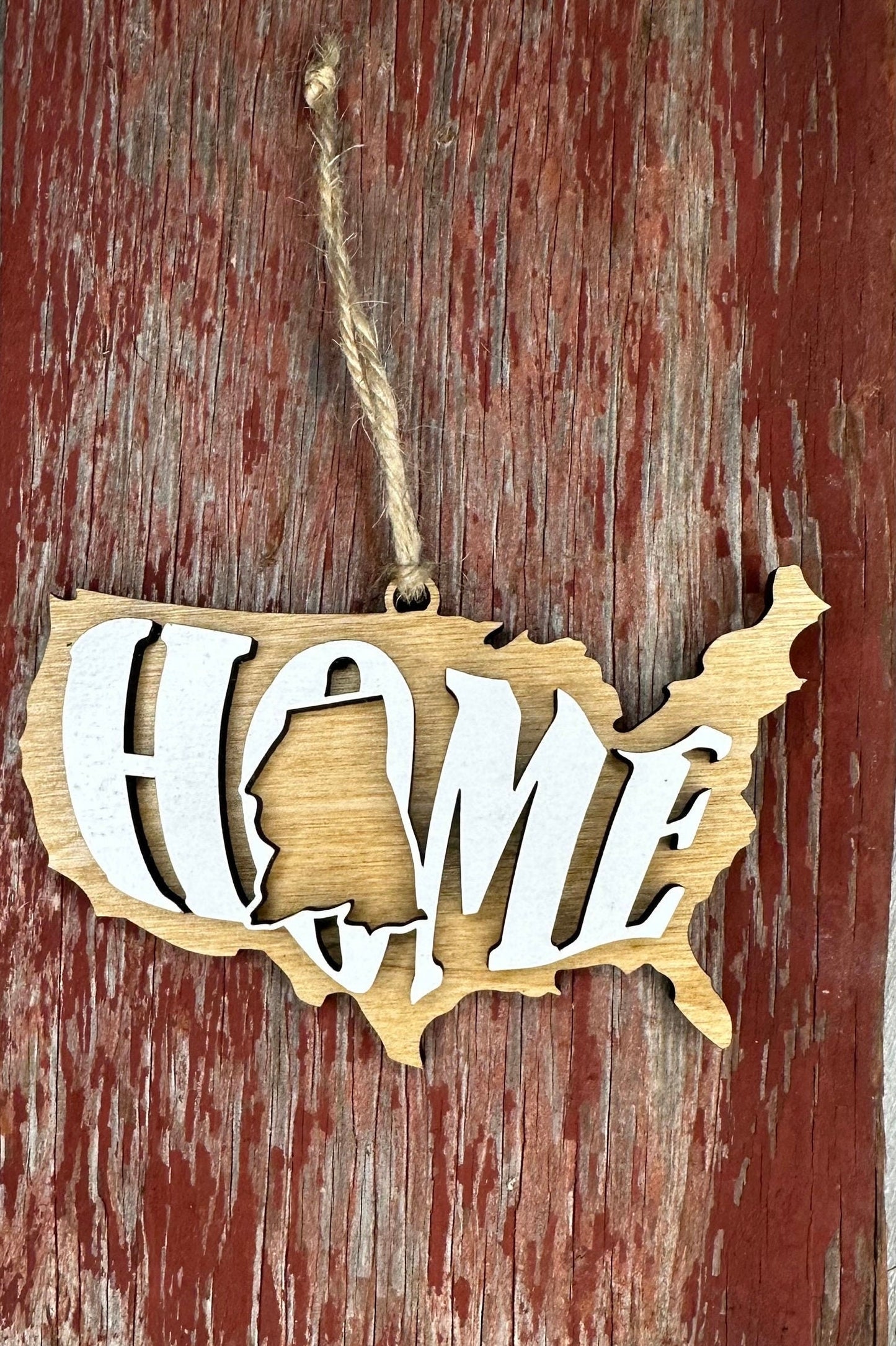 Mississippi State Ornament | MS US Home Wood Gift | Christmas Present