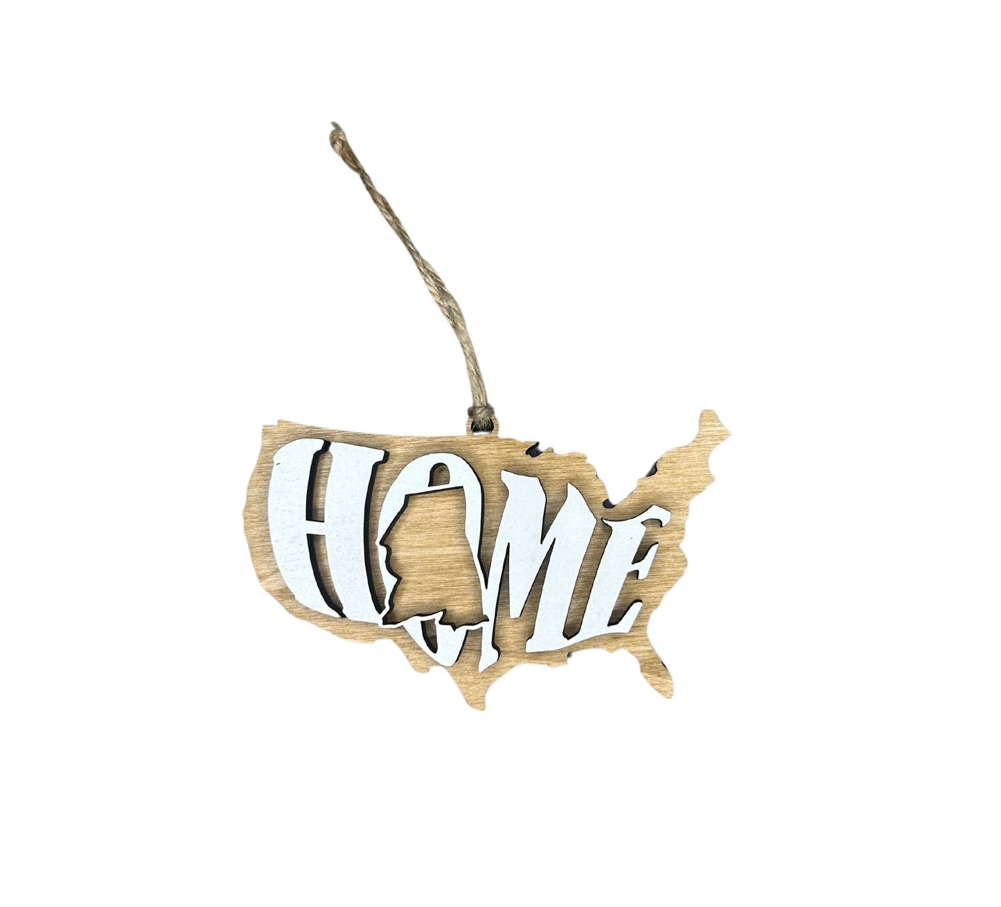 Mississippi State Ornament | MS US Home Wood Gift | Christmas Present