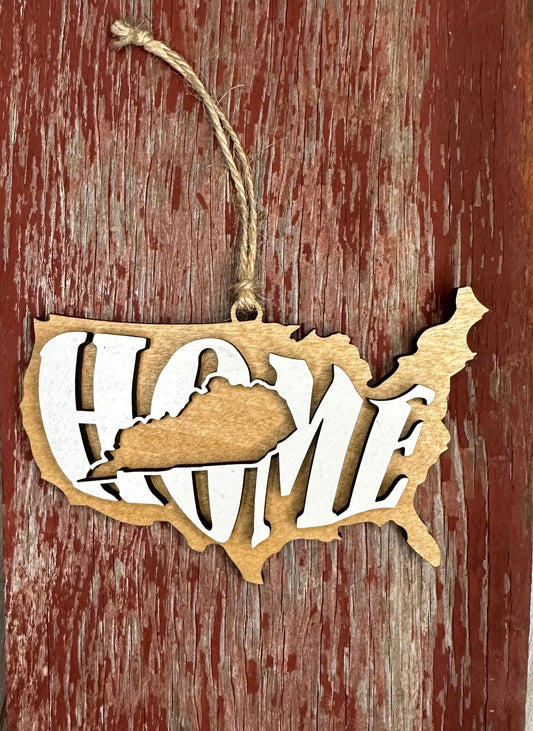 Kentucky State Ornament | KY US Home Wood Gift | Christmas Present
