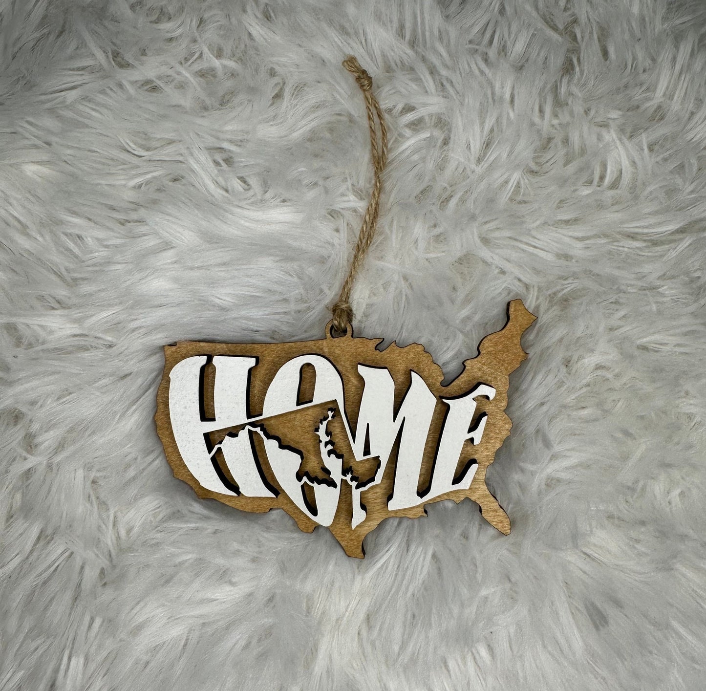 Maryland State Ornament | MD US Home Wood Gift | Christmas Present