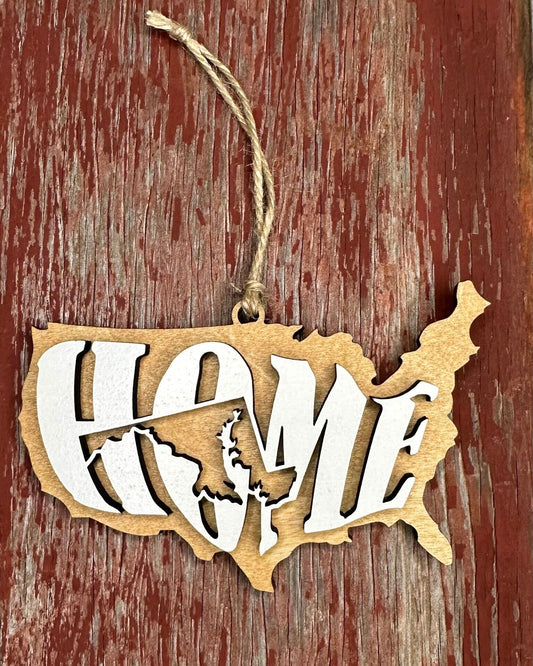 Maryland State Ornament | MD US Home Wood Gift | Christmas Present