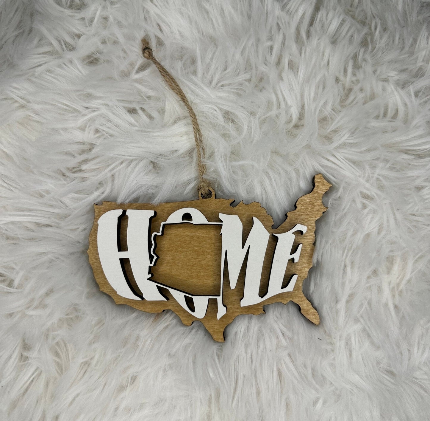 Arizona State Ornament | AZ US Home Wood Gift | Christmas Present