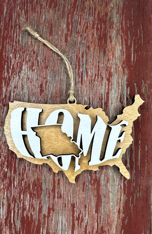 Missouri State Ornament | MO US Home Wood Gift | Christmas Present