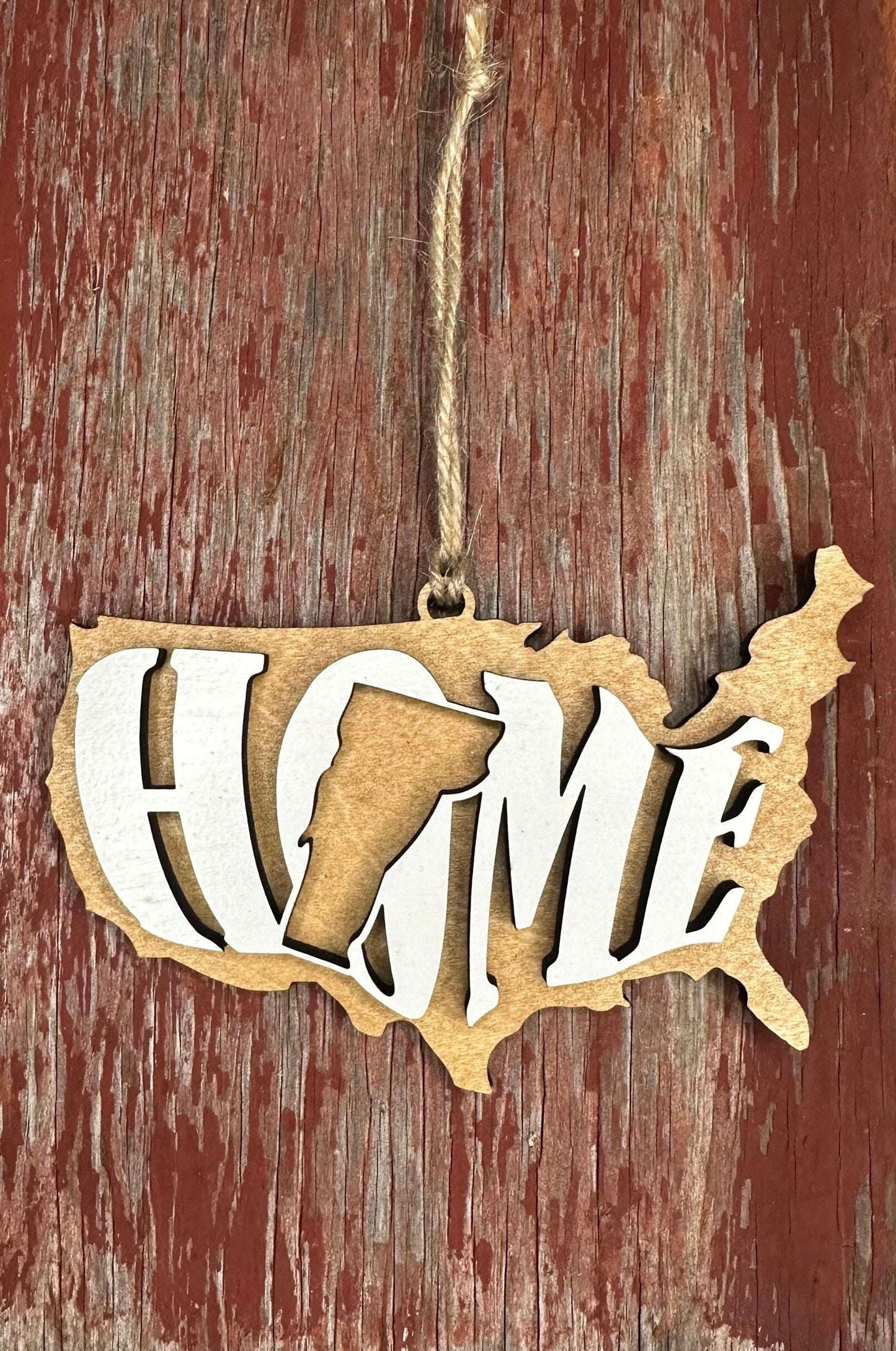 Vermont State Ornament | VT US Home Wood Gift | Christmas Present