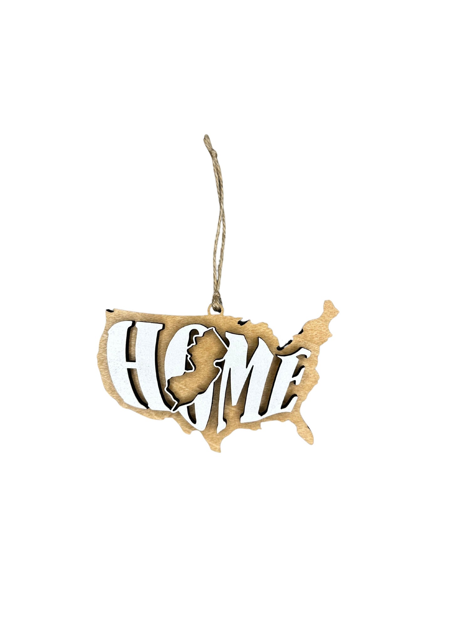 New Jersey State Ornament | NJ US Home Wood Gift | Christmas Present