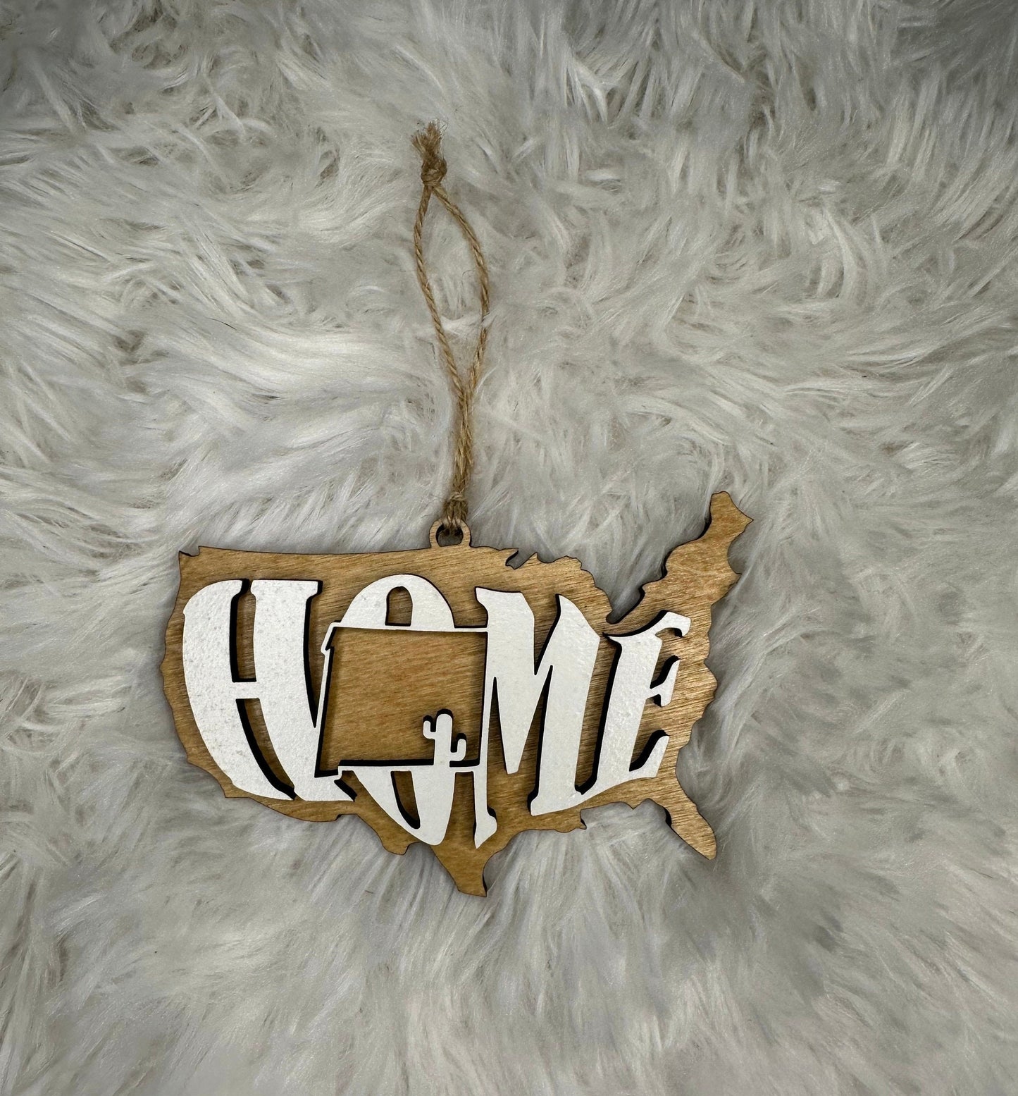 New Mexico State Ornament | NM US Home Wood Gift | Christmas Present