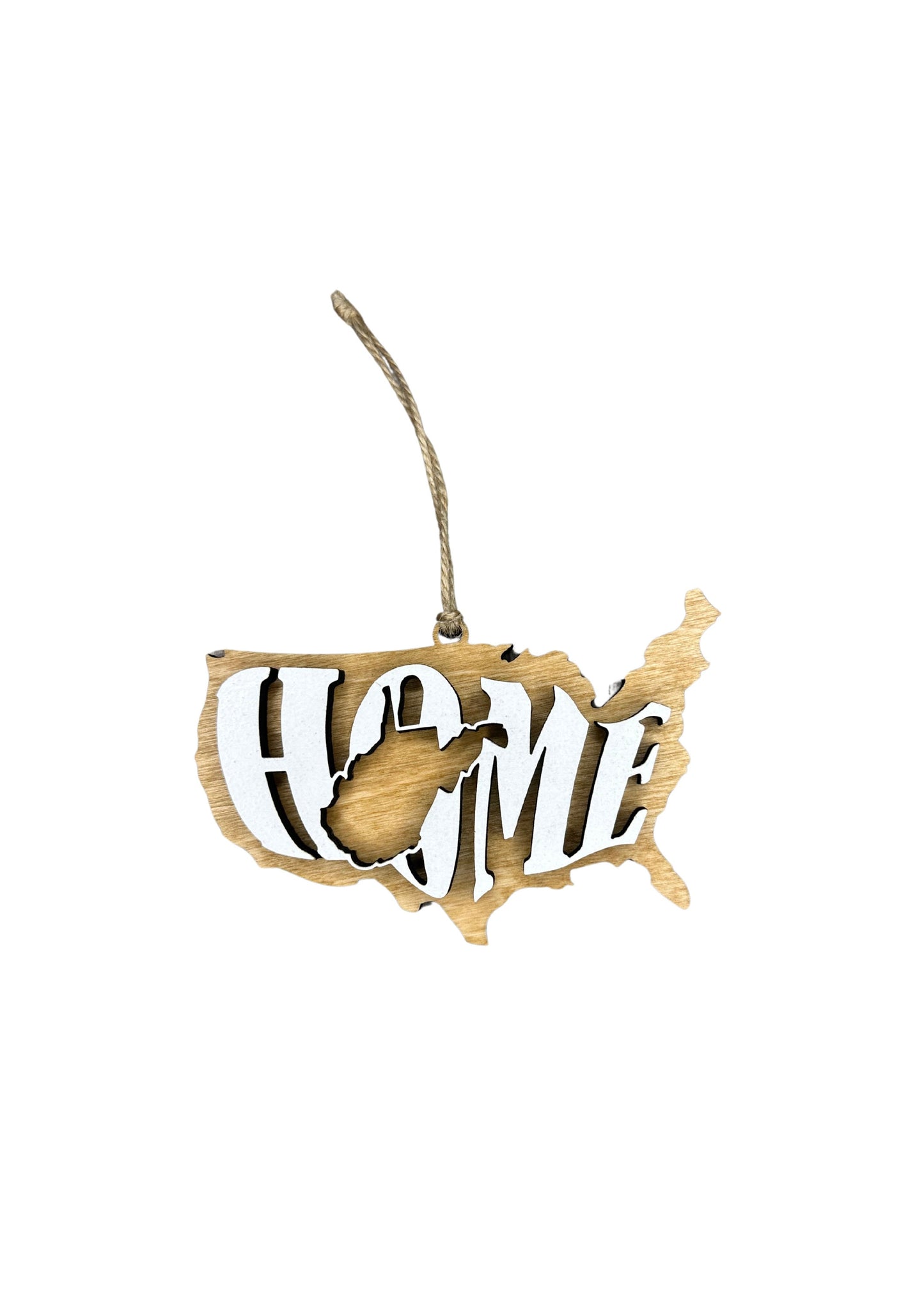 West Virginia State Ornament | WV US Home Wood Gift | Christmas Present