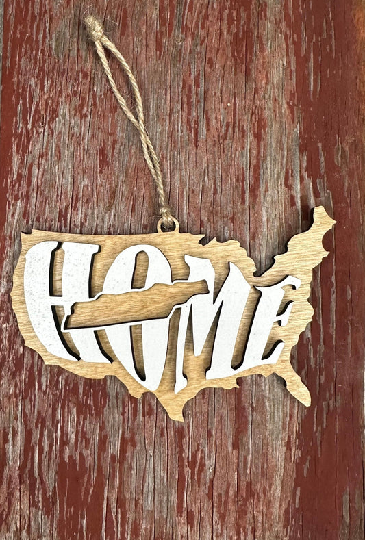Tennessee State Ornament | TN US Home Wood Gift | Christmas Present