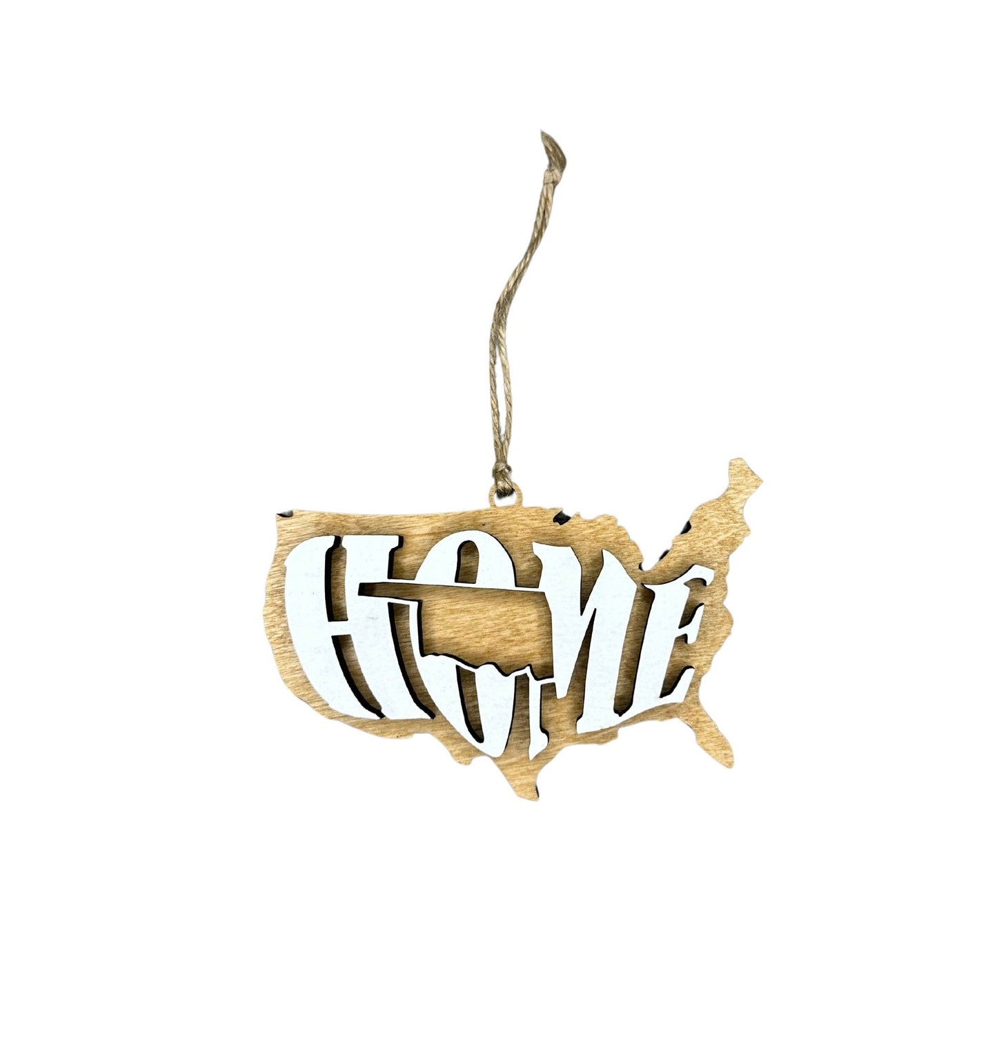 Oklahoma State Ornament | OK US Home Wood Gift | Christmas Present