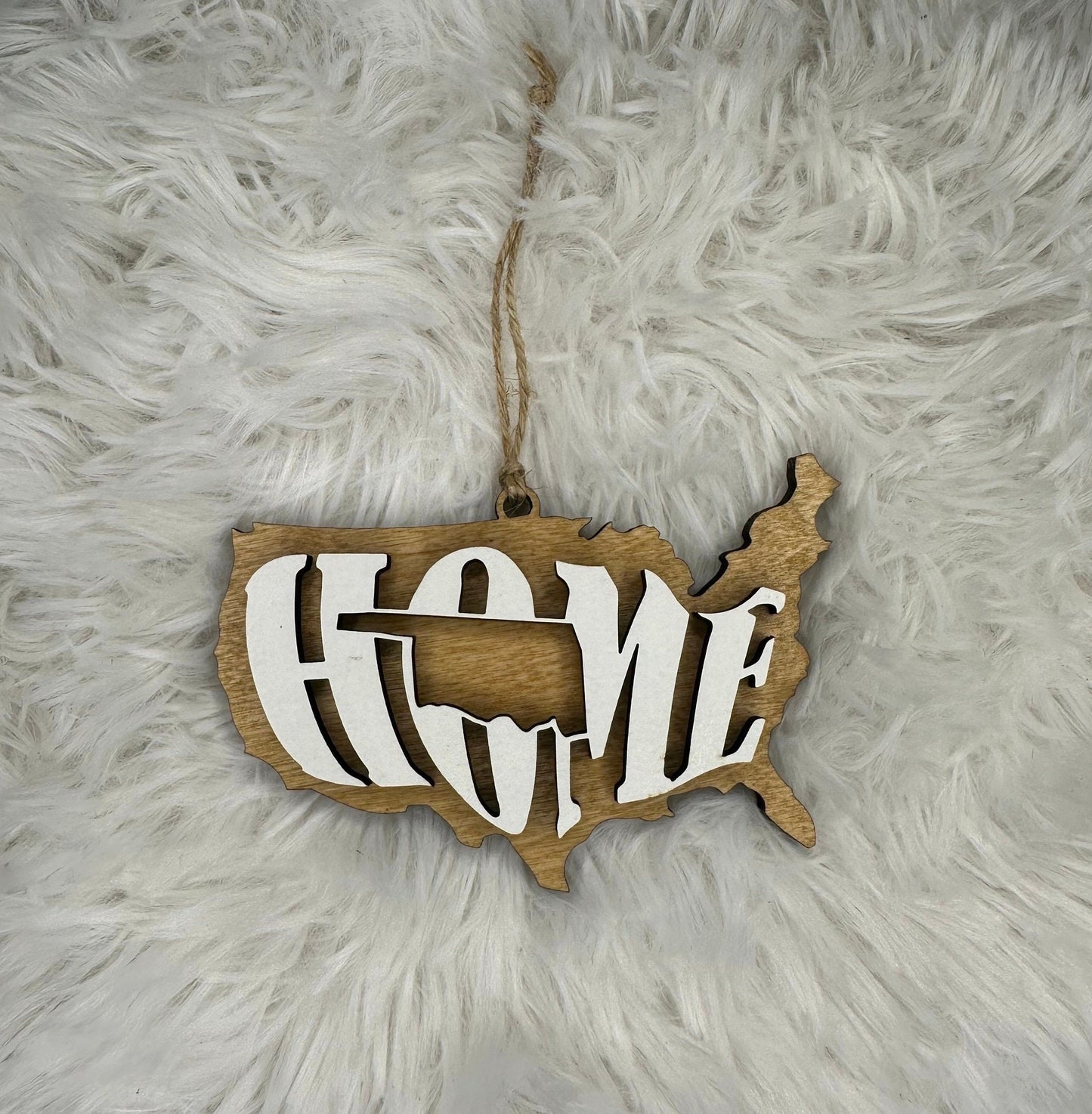 Oklahoma State Ornament | OK US Home Wood Gift | Christmas Present