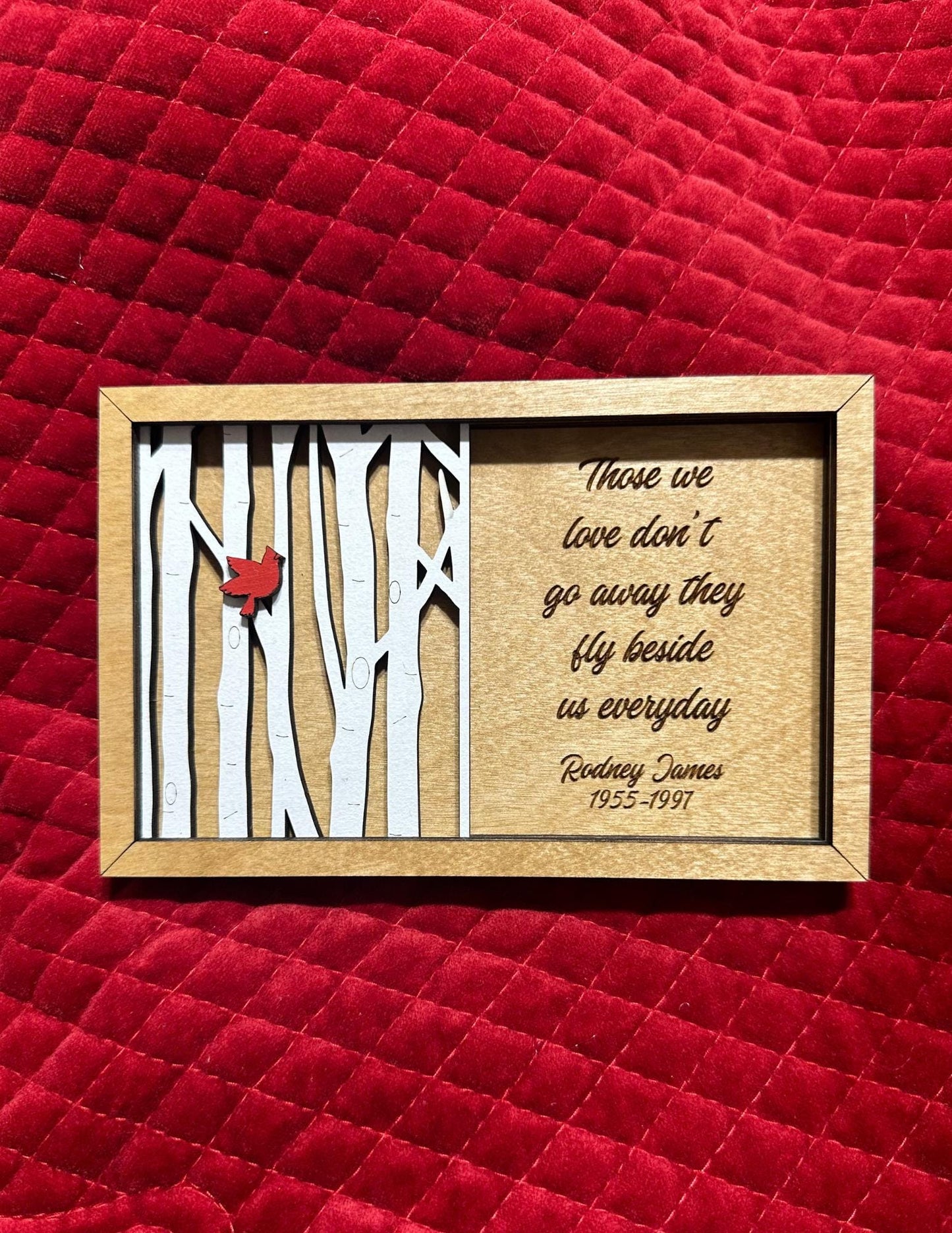 Cardinal Sentimental Sign | Loss of Loved One Keepsake | Memorial Gift | Personalized Sympathy Gift | Tribute Sign