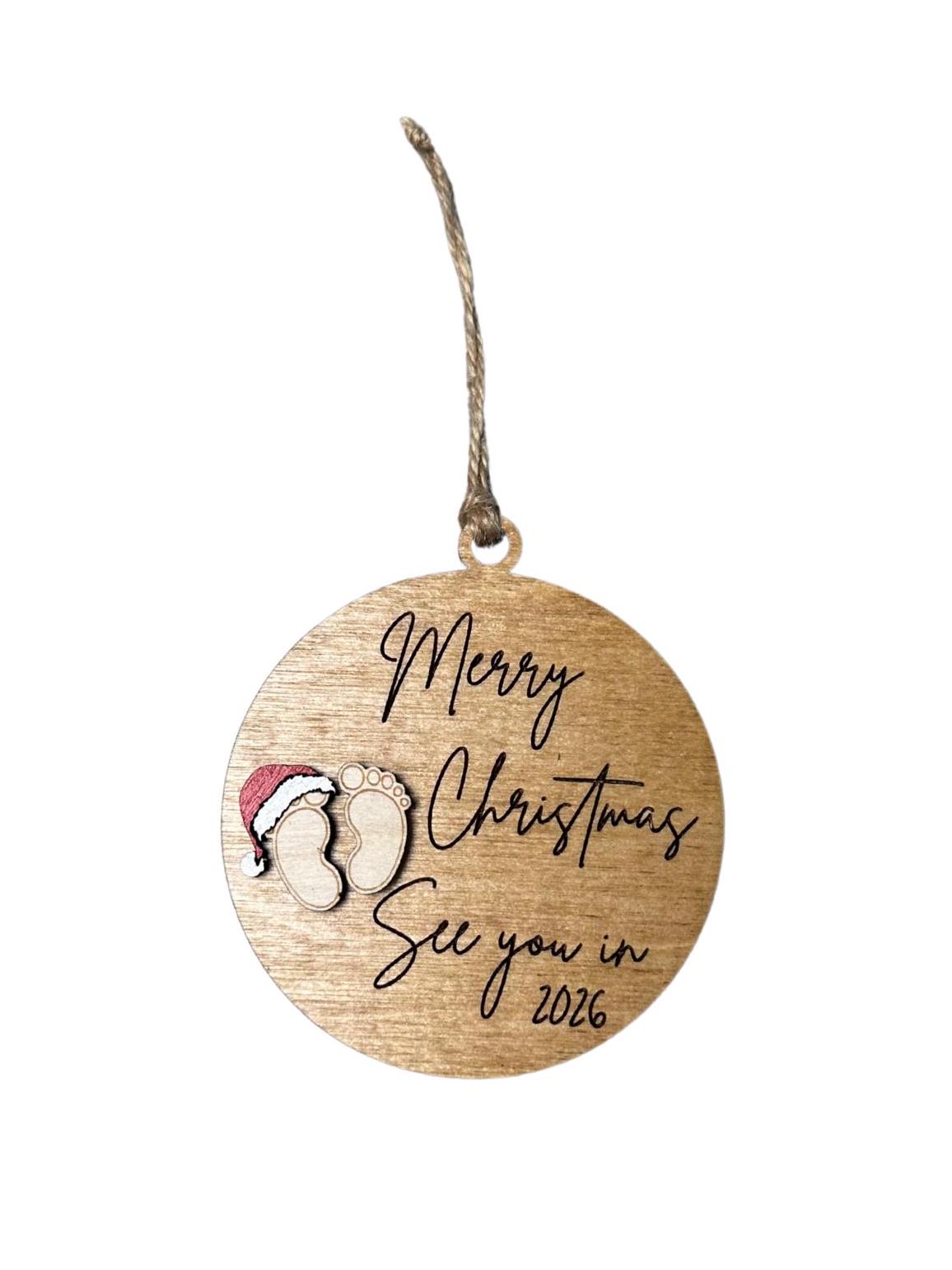 Baby’s First Christmas Ornament | Merry Christmas 2025 | Grandparents Gift | New Baby Gift for New Mom and Dad