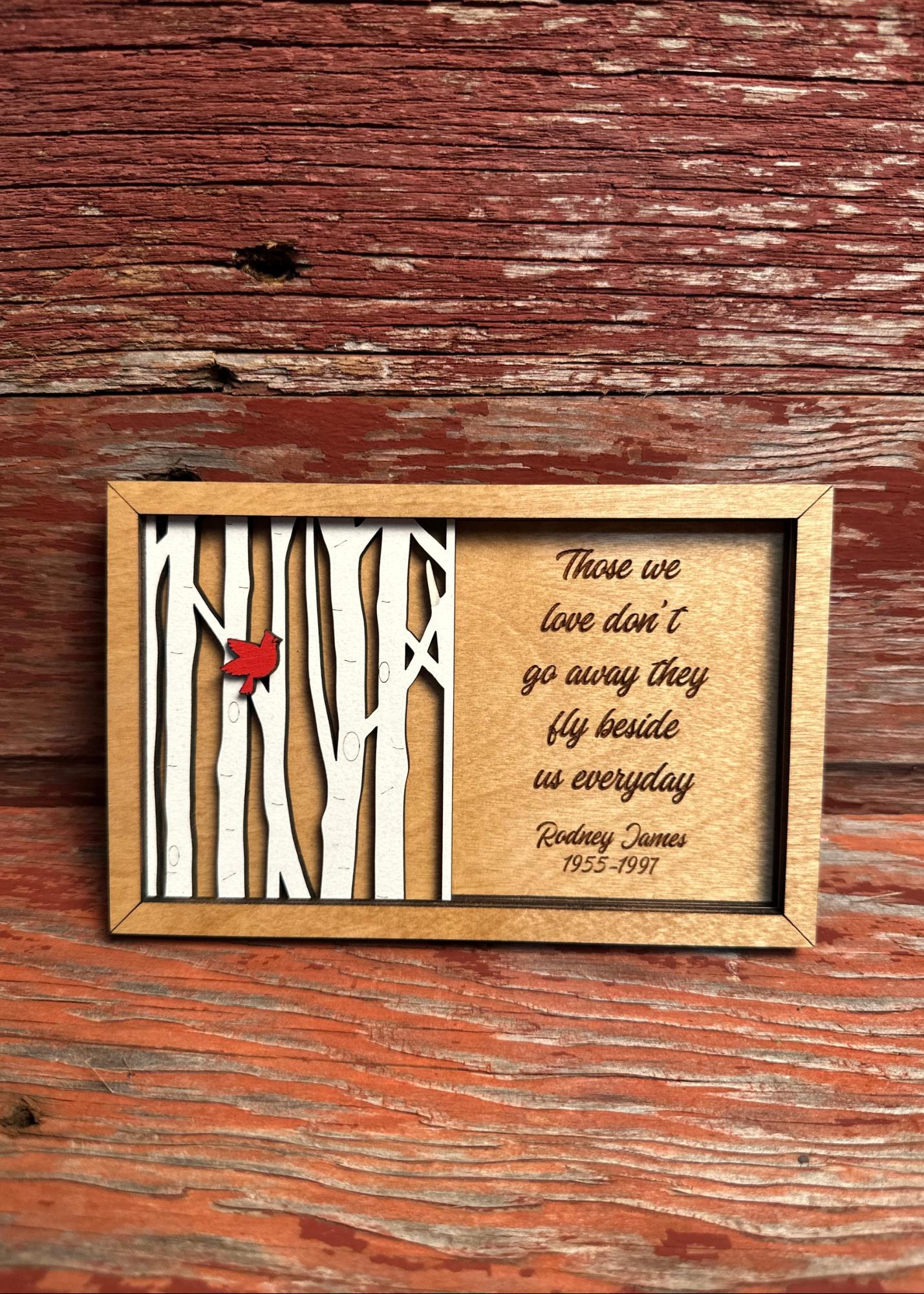 Cardinal Sentimental Sign | Loss of Loved One Keepsake | Memorial Gift | Personalized Sympathy Gift | Tribute Sign