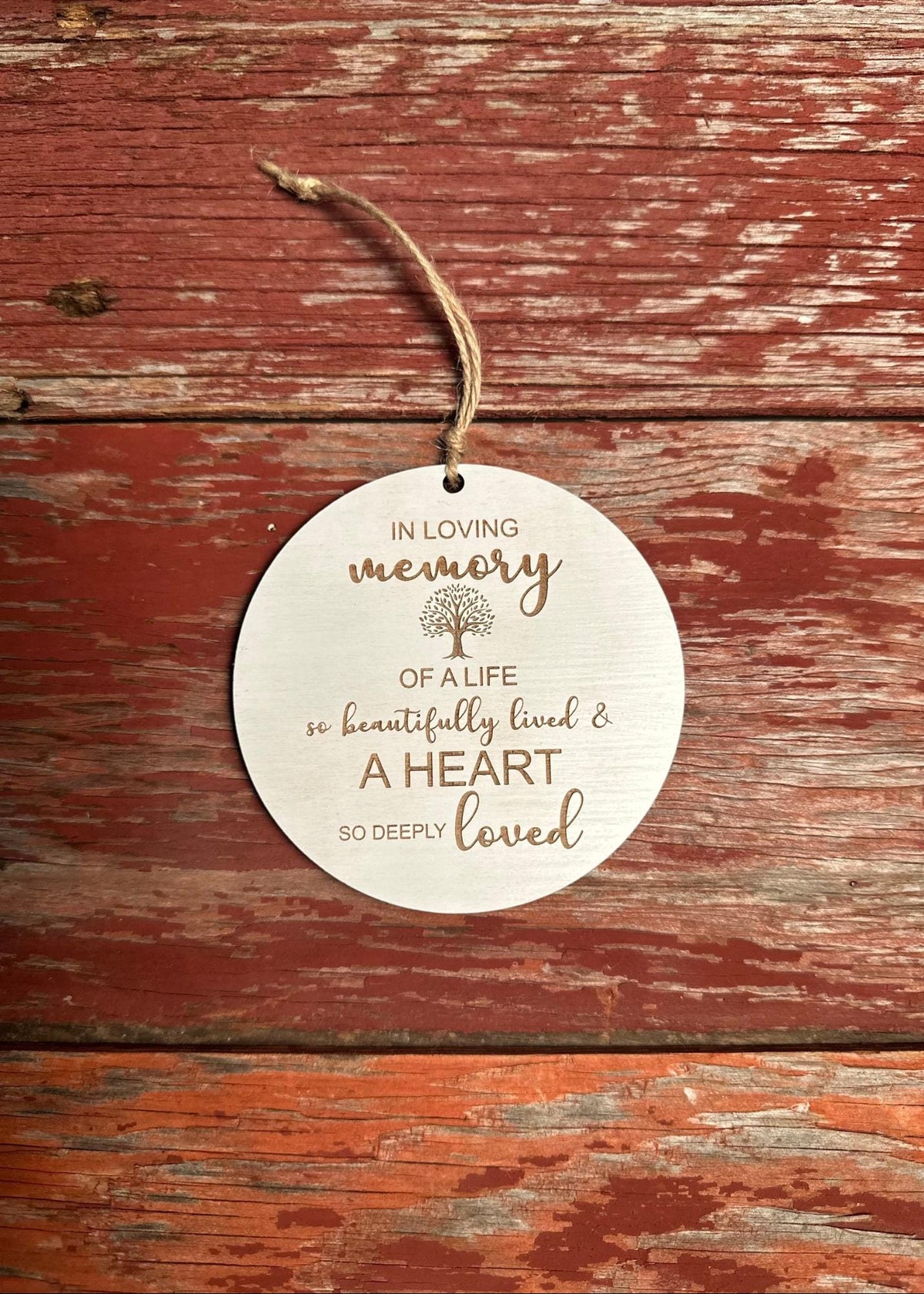 Sentimental Wooden Ornament | In Loving Memory Present | Holiday Gift | Memorial