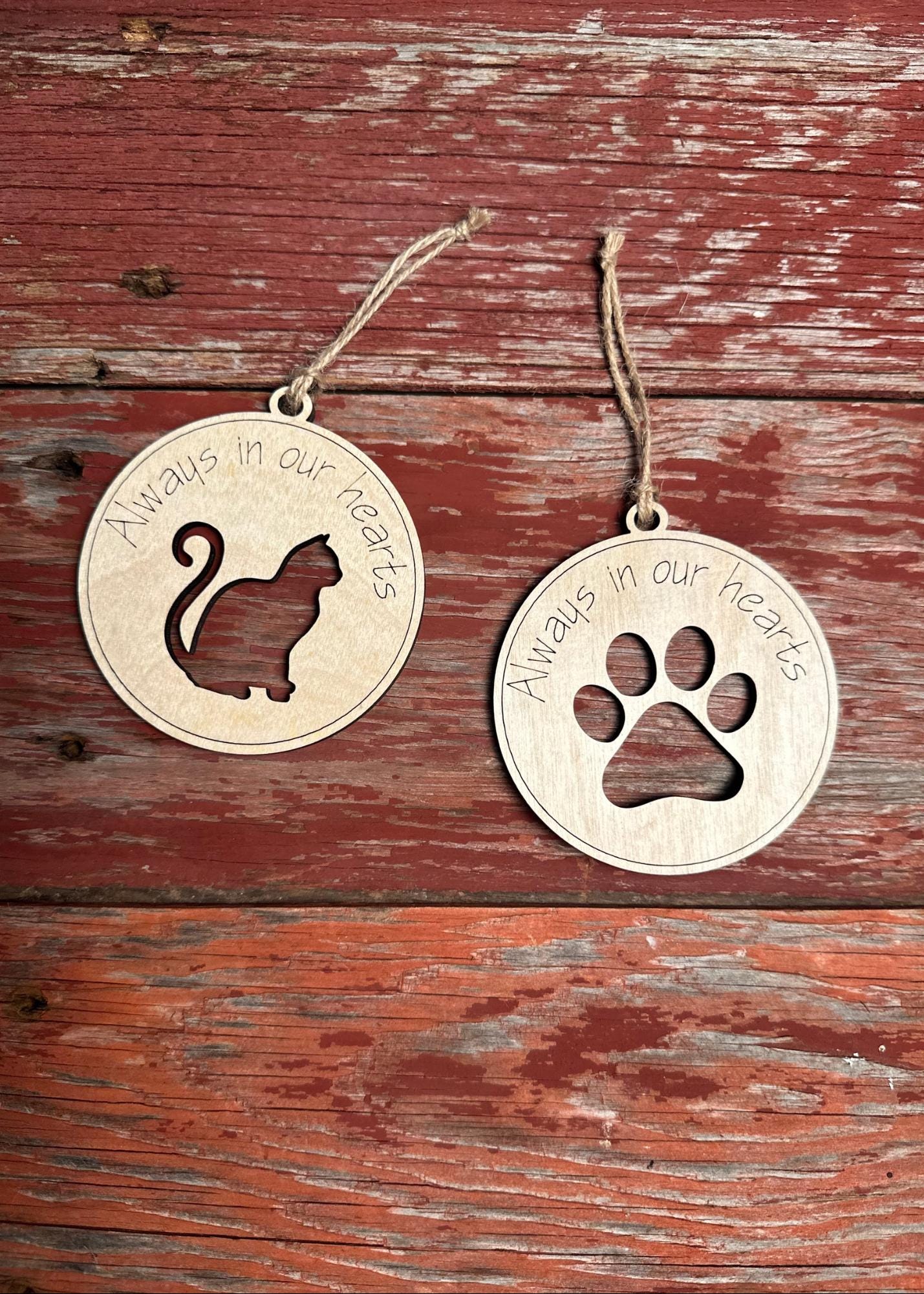 Always In Our Hearts Pet loss Ornament | Pet Loss | Sentimental Holiday Gift | Christmas Present