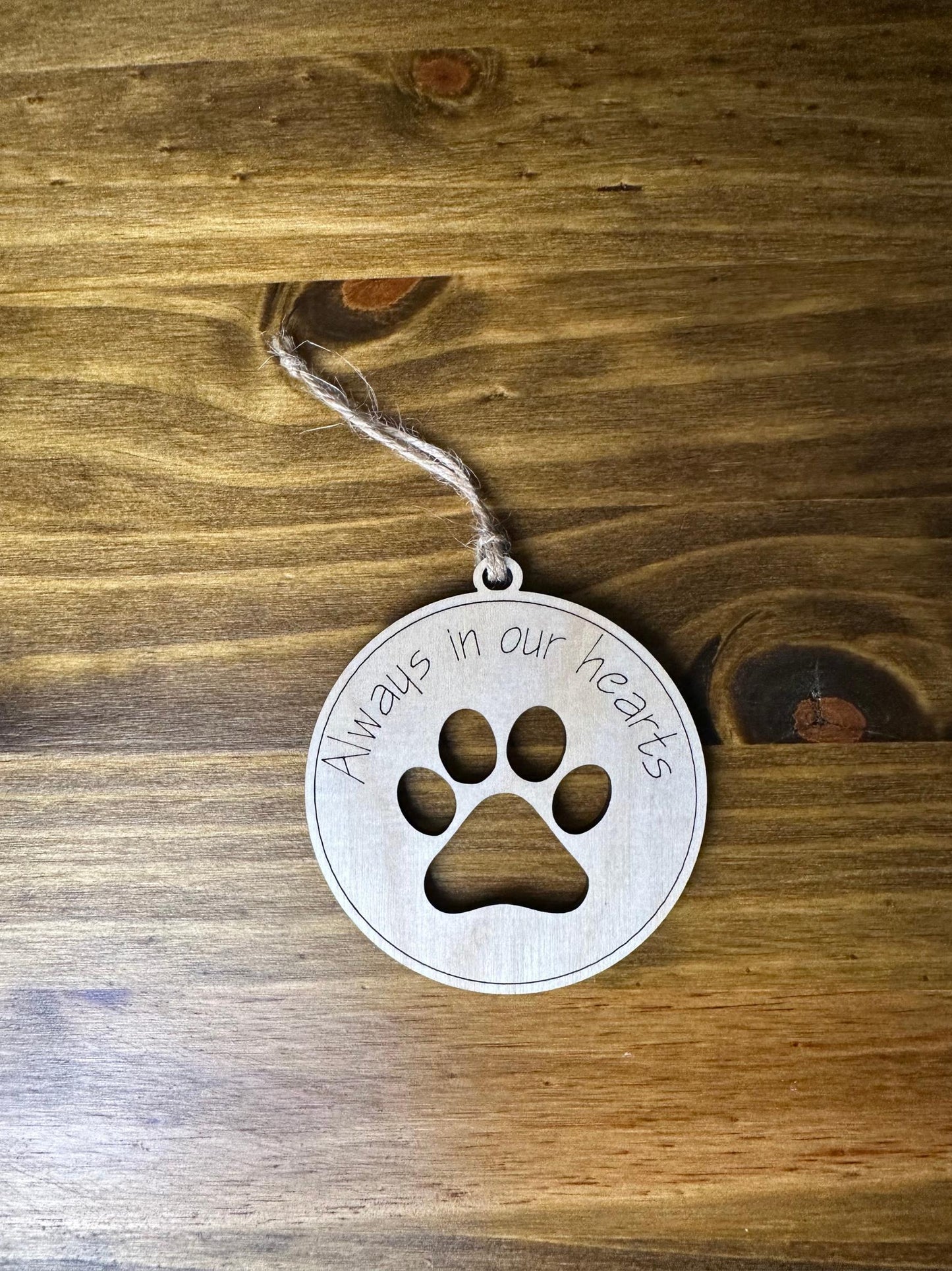 Always In Our Hearts Pet loss Ornament | Pet Loss | Sentimental Holiday Gift | Christmas Present
