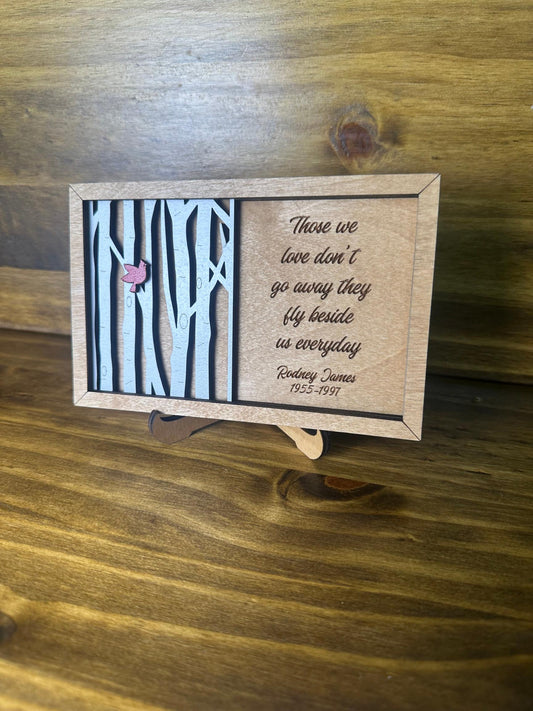 Cardinal Sentimental Sign | Loss of Loved One Keepsake | Memorial Gift | Personalized Sympathy Gift | Tribute Sign