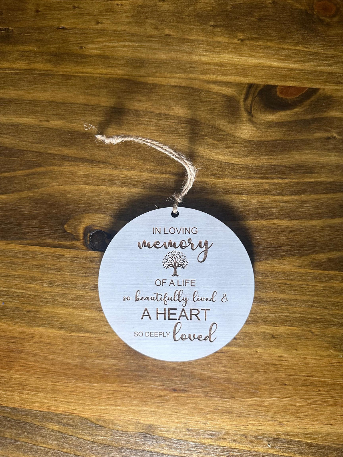 Sentimental Wooden Ornament | In Loving Memory Present | Holiday Gift | Memorial