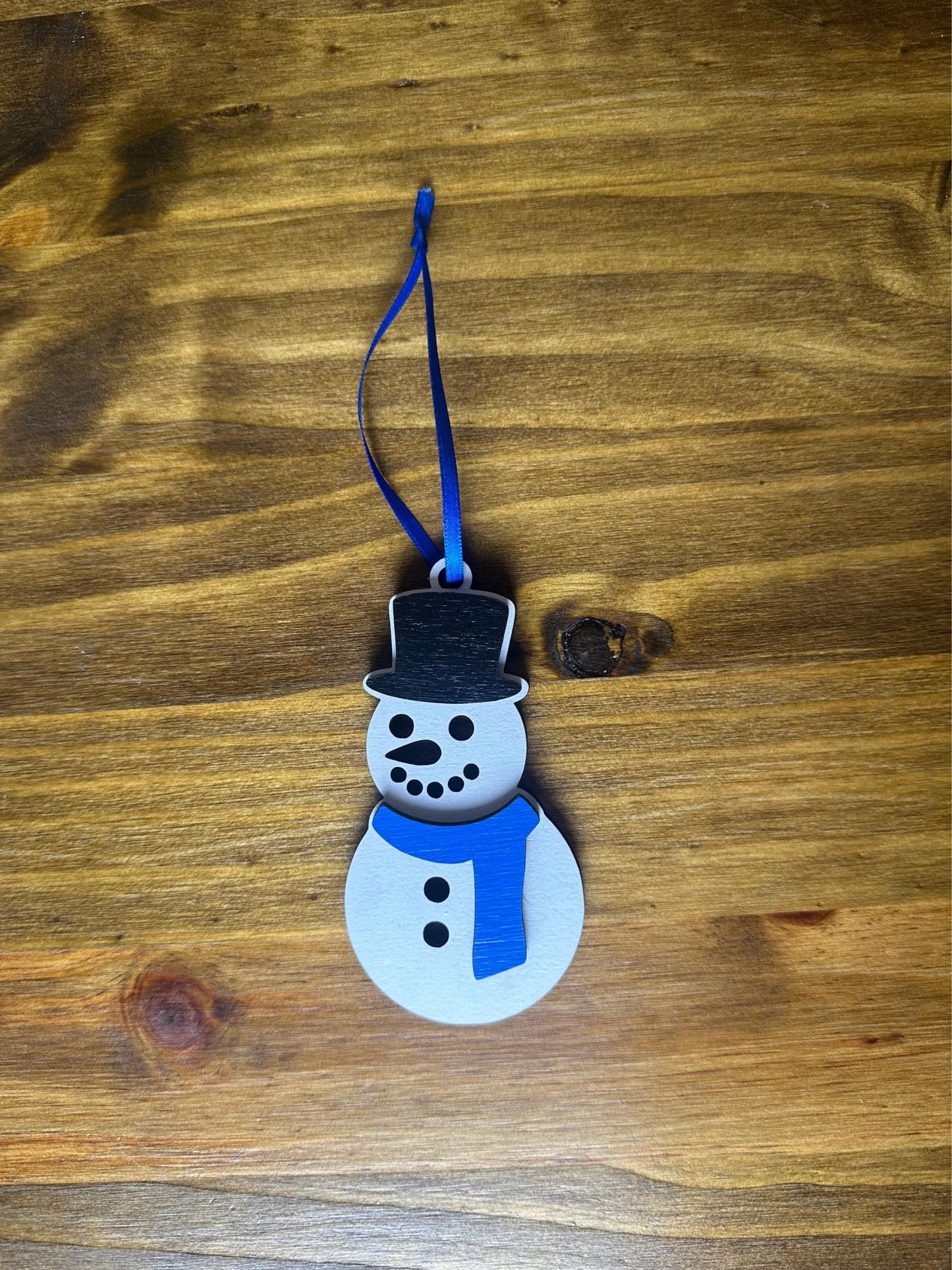 Snowman Christmas Ornaments | Colorful Wooden Gift | Holiday Present