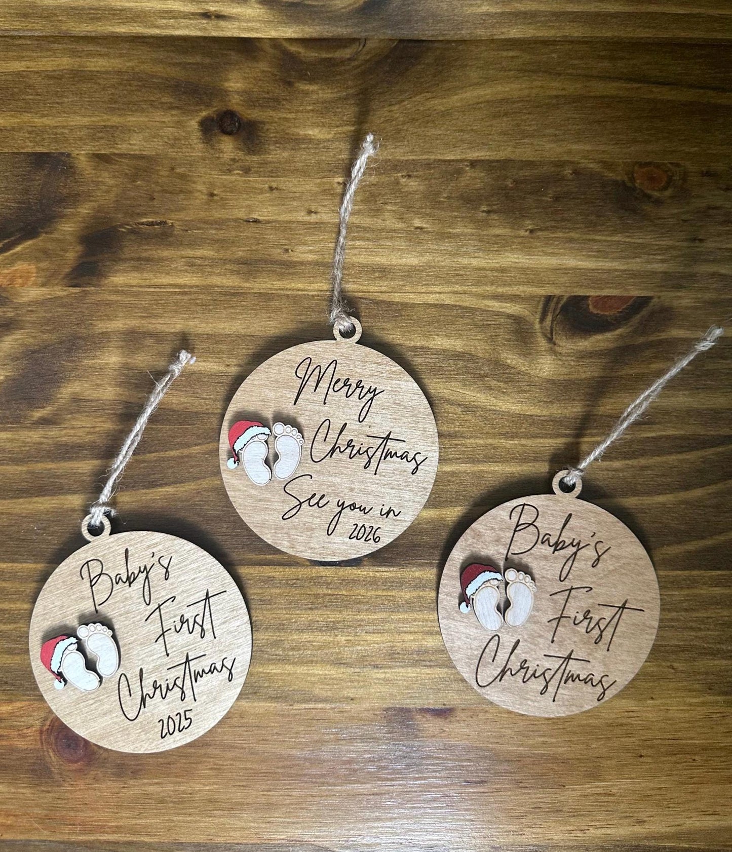 Baby Announcement Ornament | Merry Christmas See You in 2026 | Baby First Christmas 2025 | Grandparents Gift | Expecting Baby Gift