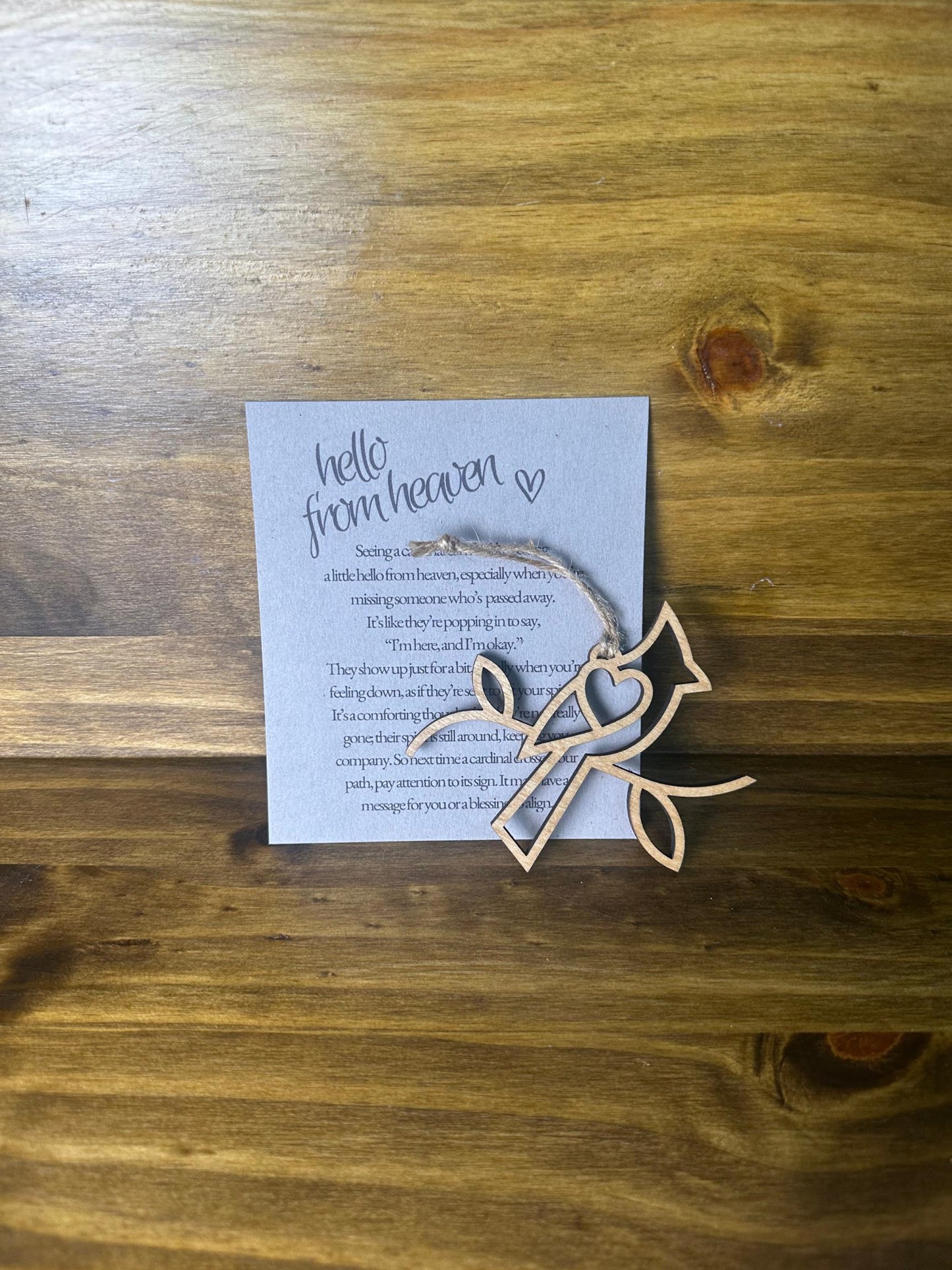 Hello From Heaven Cardinal Ornament | Holiday Gift | Memorial Ornament