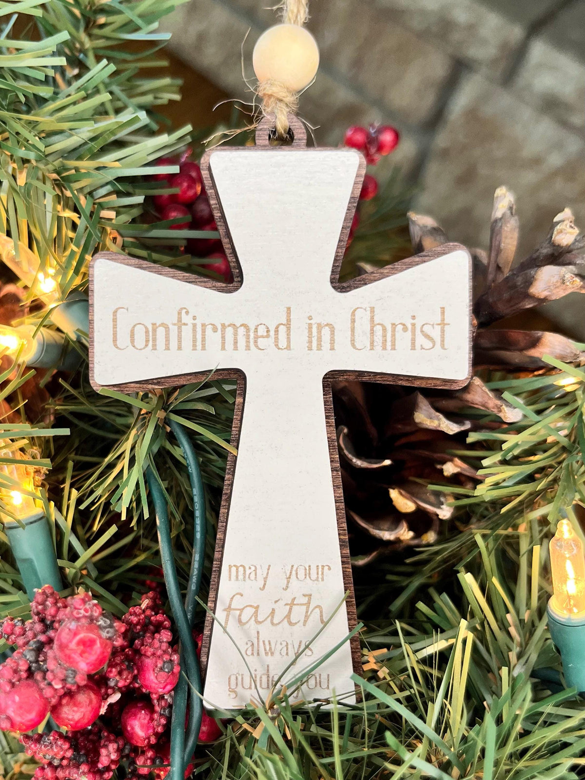 Cross Ornaments | Baptism Gift | Sentimental Communion Present | Confirmation Holiday