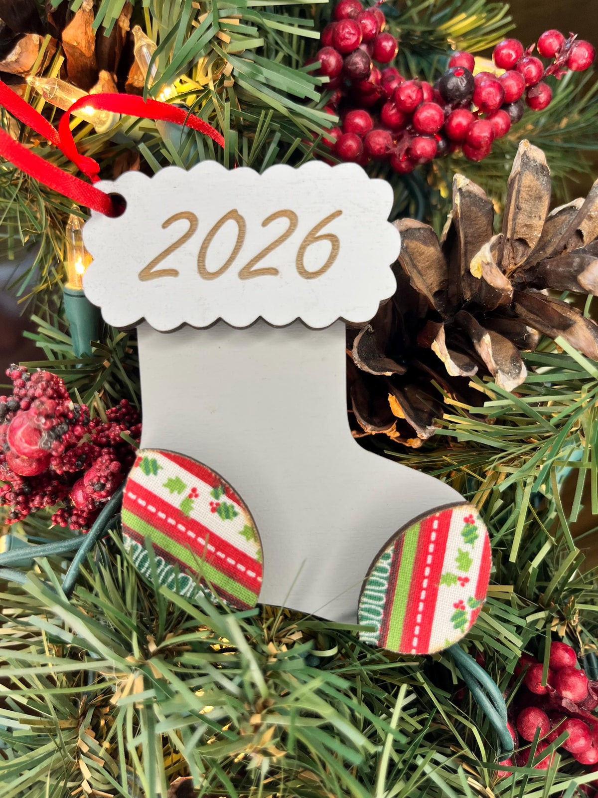 2026 Stocking Christmas Ornament | Holiday Present | Stocking Stuffer